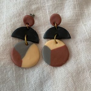 Handmade clay earrings